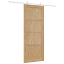Skydedør Natur og hvid 86 x 211 cm Massivt fyrretræ