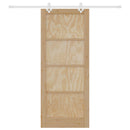 Skydedør Natur og hvid 86 x 211 cm Massivt fyrretræ