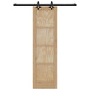 Skydedør ORKDAL 61 x 198,5 cm Massivt fyrretræ Naturfarvet