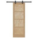 Skydedør ORKDAL 73,5 x 211 cm Massivt fyrretræ Naturfarvet