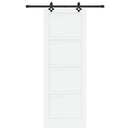 Skydedør ORKDAL 83 x 232 cm Massivt fyrretræ Hvid
