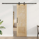 Skydedør ORKDAL 61 x 198,5 cm Massivt fyrretræ Naturfarvet