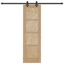 Skydedør ORKDAL 61 x 198,5 cm Massivt fyrretræ Naturfarvet