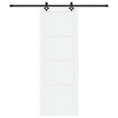 Skydedør ORKDAL 83 x 232 cm Massivt fyrretræ Hvid