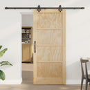 Skydedør ORKDAL 86 x 198,5 cm Massivt fyrretræ Naturfarvet