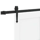 Skydedør ORKDAL 83 x 202 cm Massivt fyrretræ Hvid og sort