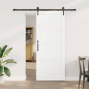 Skydedør ORKDAL 83 x 202 cm Massivt fyrretræ Hvid og sort