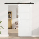 Skydedør ORKDAL 83 x 202 cm Massivt fyrretræ Hvid og sort