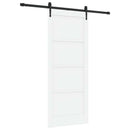Skydedør ORKDAL 83 x 202 cm Massivt fyrretræ Hvid og sort