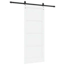 Skydedør ORKDAL 83 x 202 cm Massivt fyrretræ Hvid og sort