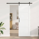 Skydedør ORKDAL 83 x 232 cm Massivt fyrretræ Hvid og sort