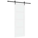 Skydedør ORKDAL 83 x 232 cm Massivt fyrretræ Hvid og sort