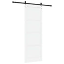 Skydedør ORKDAL 83 x 232 cm Massivt fyrretræ Hvid og sort