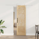 Skydedør ORKDAL 61 x 198,5 cm Massivt fyrretræ Natur og hvid
