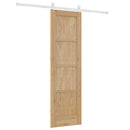 Skydedør ORKDAL 61 x 198,5 cm Massivt fyrretræ Natur og hvid