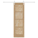 Skydedør ORKDAL 61 x 198,5 cm Massivt fyrretræ Natur og hvid