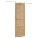 Skydedør ORKDAL 73,5 x 211 cm Massivt fyrretræ Natur og hvid