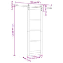 Skydedør ORKDAL 73,5 x 211 cm Massivt fyrretræ Natur og hvid