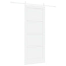 Skydedør ORKDAL 83 x 202 cm Massivt fyrretræ Hvid