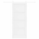 Skydedør ORKDAL 83 x 202 cm Massivt fyrretræ Hvid