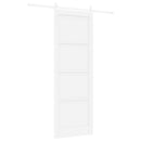 Skydedør ORKDAL 83 x 232 cm Massivt fyrretræ Hvid