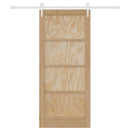 Skydedør ORKDAL 86 x 198,5 cm Massivt fyrretræ Natur og hvid