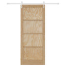 Skydedør ORKDAL 86 x 211 cm Massivt fyrretræ Natur og hvid