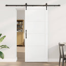 Skydedør ORKDAL 83 x 202 cm Massivt fyrretræ Hvid og sort