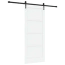 Skydedør ORKDAL 83 x 202 cm Massivt fyrretræ Hvid og sort