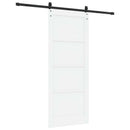Skydedør ORKDAL 83 x 202 cm Massivt fyrretræ Hvid og sort