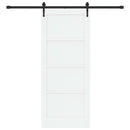 Skydedør ORKDAL 83 x 202 cm Massivt fyrretræ Hvid og sort