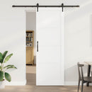 Skydedør ORKDAL 83 x 232 cm Massivt fyrretræ Hvid og sort