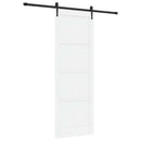 Skydedør ORKDAL 83 x 232 cm Massivt fyrretræ Hvid og sort