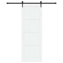 Skydedør ORKDAL 83 x 232 cm Massivt fyrretræ Hvid og sort
