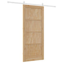 Skydedør ORKDAL 86 x 198,5 cm Massivt fyrretræ Natur og hvid