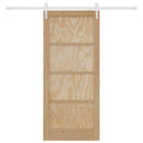 Skydedør ORKDAL 86 x 198,5 cm Massivt fyrretræ Natur og hvid