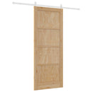 Skydedør ORKDAL 86 x 211 cm Massivt fyrretræ Natur og hvid