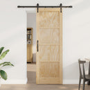 Skydedør ORKDAL 73,5 x 211 cm Massivt fyrretræ Naturfarvet