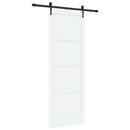Skydedør ORKDAL 83 x 232 cm Massivt fyrretræ Hvid