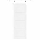 Skydedør ORKDAL 83 x 232 cm Massivt fyrretræ Hvid