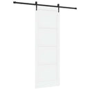 Skydedør ORKDAL 83 x 232 cm Massivt fyrretræ Hvid