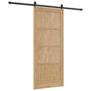 Skydedør ORKDAL 86 x 198,5 cm Massivt fyrretræ Naturfarvet