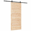 Skydedør Naturfarvet 90 x 208 cm Massivt fyrretræ