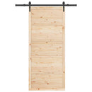 Skydedør Naturfarvet 80 x 208 cm Massivt fyrretræ