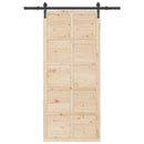 Skydedør Naturfarvet 80 x 208 cm Massivt fyrretræ