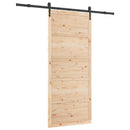 Skydedør Naturfarvet 80 x 208 cm Massivt fyrretræ