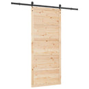 Skydedør Naturfarvet 80 x 208 cm Massivt fyrretræ