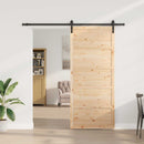 Skydedør Naturfarvet 100 x 208 cm Massivt fyrretræ