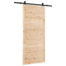Skydedør Naturfarvet 80 x 208 cm Massivt fyrretræ