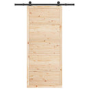 Skydedør Naturfarvet 80 x 208 cm Massivt fyrretræ